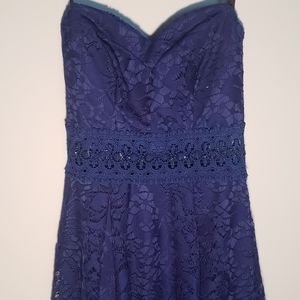 Haltered Navy/navy dress by B. DARLIN size 3/4
